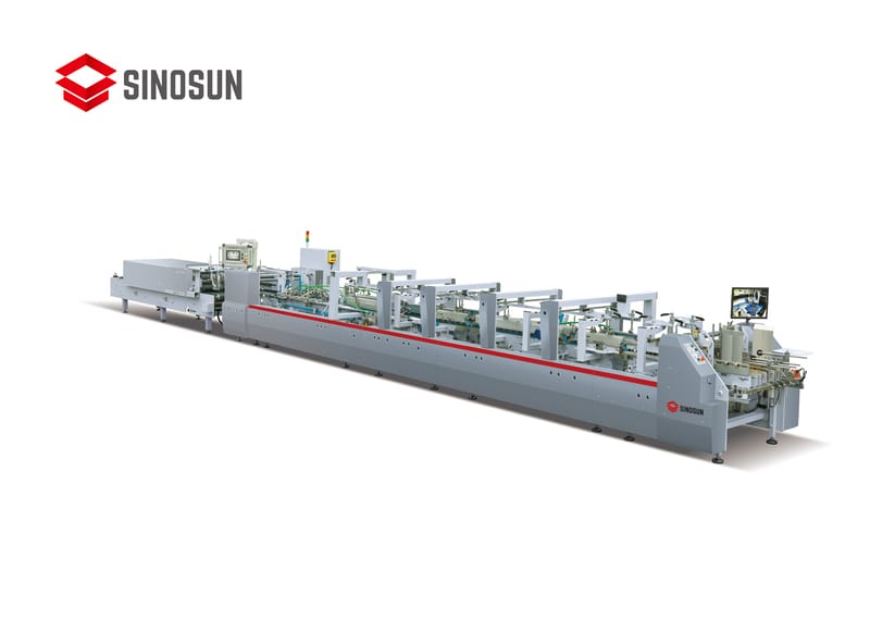 SINOSUN YL-650/800/980PC-B high-speed multifunctional automatic folder gluer for cardboard and corrugated box manufacturing