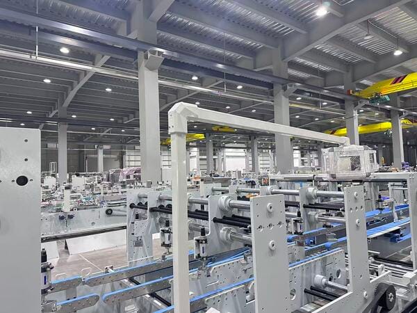 Inside SINOSUN's 30,000 square meter modern manufacturing facility for folder gluers