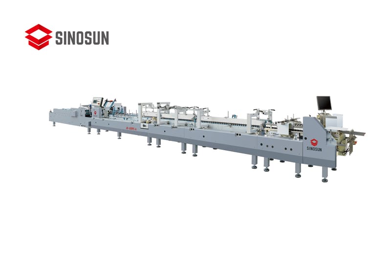 SINOSUN JD-650PC-A classic high-speed automatic folder gluer for linear and lock bottom cardboard boxes