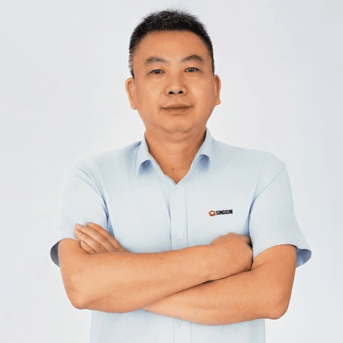 Zeng Jisong, Founder and CEO of Sinosun automatic folder gluer machine factory.