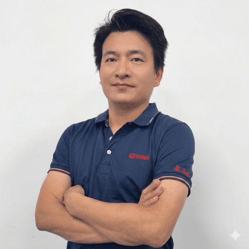 Zeng Chusheng, Technical Supervisor leading R&D at Sinosun folder gluer manufacturer.